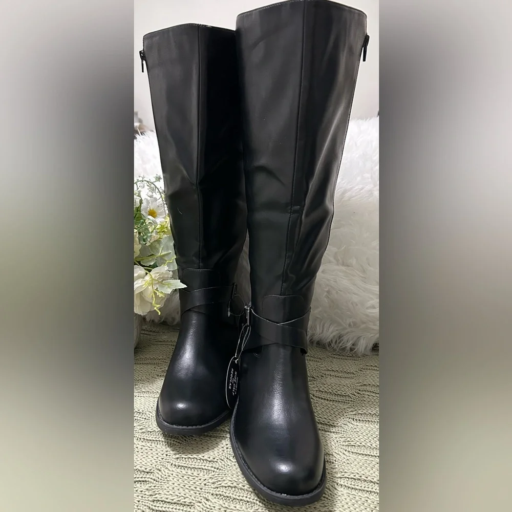 NWT Style & Co. Black Size 12M Over-the-Knee Riding Boots